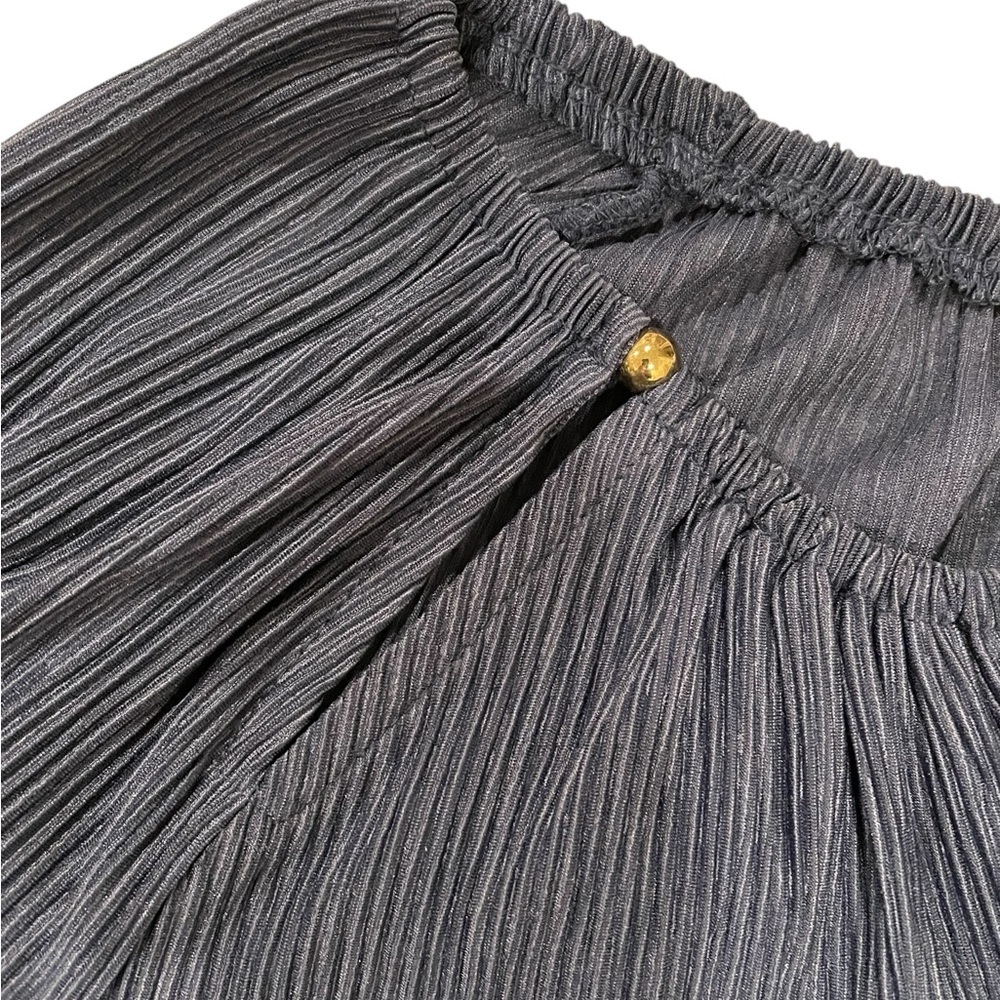 Michael Kors Womens Blue Keyhole Peasant Top L - Picture 3 of 6